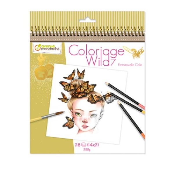 cuaderno colorear wild 7 avenue mandarine